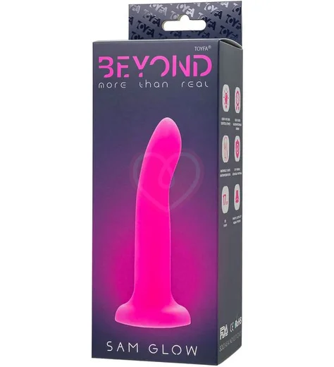 Фаллоимитатор светящийся в темноте Beyond by Toyfa Sam Glow 17 см розовый фото 5