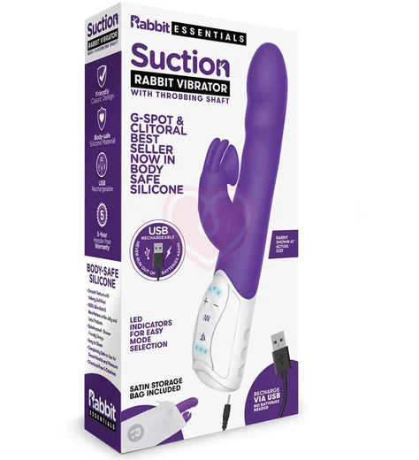 Вибратор-кролик с эффектом всасывания Clitoral Suction Rabbit фиолетовый фото 10