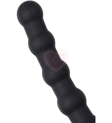 Фактурная насадка для двойного проникновения Toyfa Double Penetration чёрная фото 4