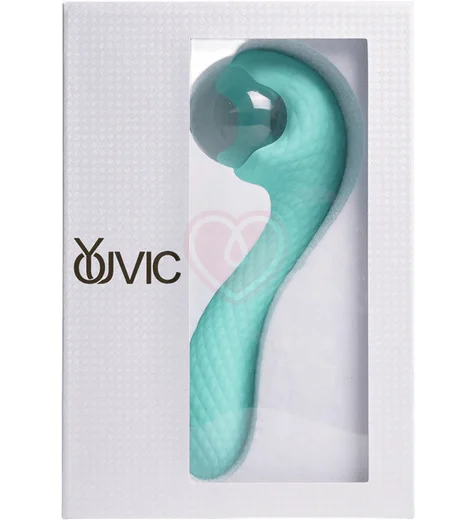 Вибратор Youvic c функцией нагрева и электростимуляцией бирюзовый фото 5