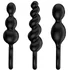 Набор чёрных анальных стимуляторов Satisfyer Plugs фото 2