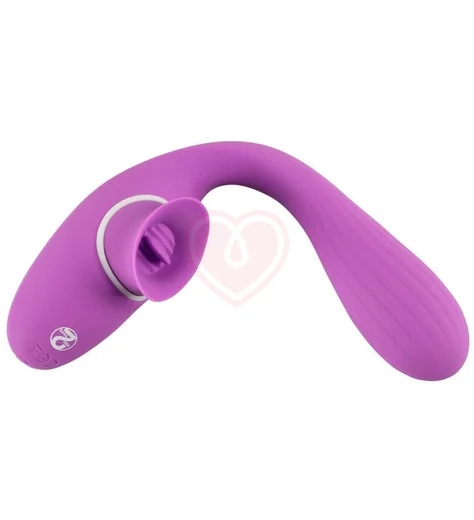Гибкий вибратор с клиторальным стимулятором 2 Function Vibe фото 4