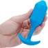 Утяжелённая вибропробка b-Vibe Vibrating Snug Plug 3 средняя голубая фото 4