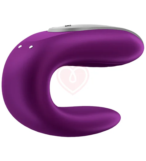Парный вибратор Satisfyer Double Fun с управлением от приложения или пульта фиолетовый фото 4