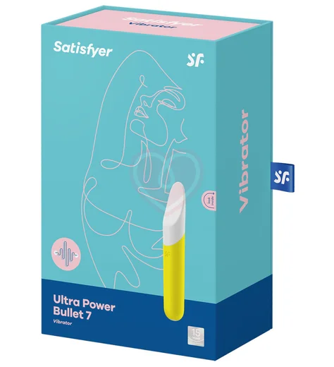 Вибропуля Satisfyer Ultra Power Bullet 7 с вогнутым кончиком жёлтая фото 6