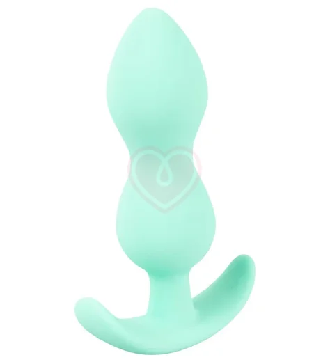 Рельефная анальная пробка Cuties Plugs зеленая фото 2