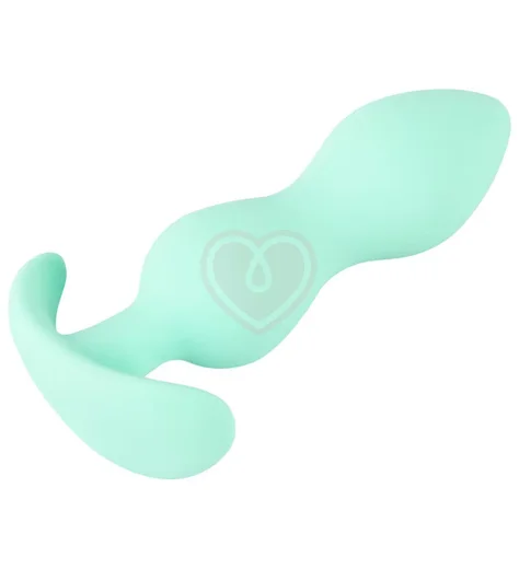 Рельефная анальная пробка Cuties Plugs зеленая фото 3