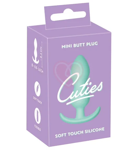 Рельефная анальная пробка Cuties Plugs зеленая фото 6