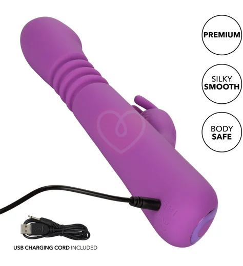 Вибратор-кролик с пульсацией Elite Thrusting Rabbit лиловый фото 6