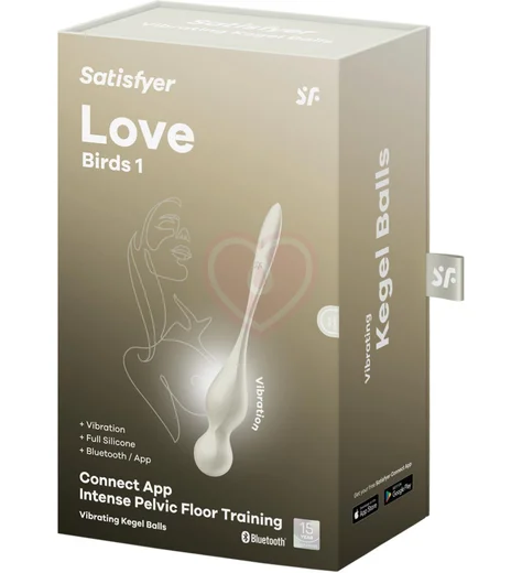 Вагинальные шарики с вибрацией Satisfyer Love Birds 1 белые фото 4