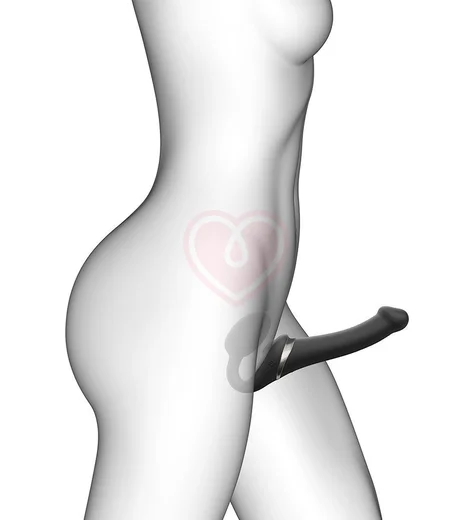 Безремневой страпон с вакуумной стимуляцией и пультом Strap-on-me Multi Orgasm S чёрный фото 5