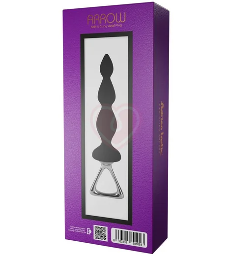 Анальная елочка с держателем Arrow чёрная фото 4