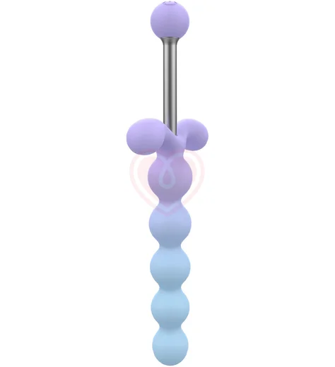 Анальная виброёлочка Youivic голубая фото 3