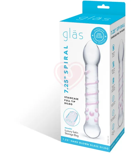 Прозрачный фаллос с розовой спиралькой Spiral Staircase фото 7