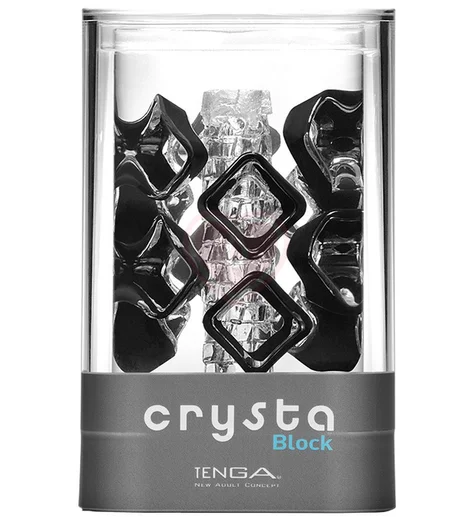 Мягкий мастурбатор с вставками Tenga Crysta Block прозрачный фото 3