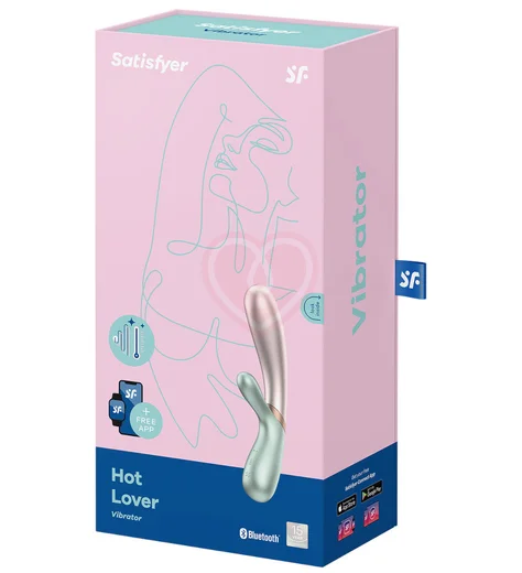 Вибратор с клиторальным стимулятором, подогревом и приложением Satisfyer Hot Lover розово-зелёный фото 5
