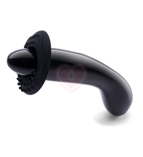 Фаллоимитатор для зоны G Le Wand Crystal G-wand чёрный обсидиан фото 3