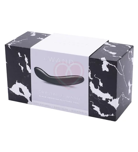 Фаллоимитатор для зоны G Le Wand Crystal G-wand чёрный обсидиан фото 5