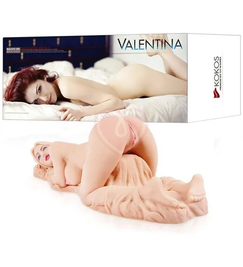 Мастурбатор куколка с тремя отверстиями Kokos Valentina с двойным слоем фото 9