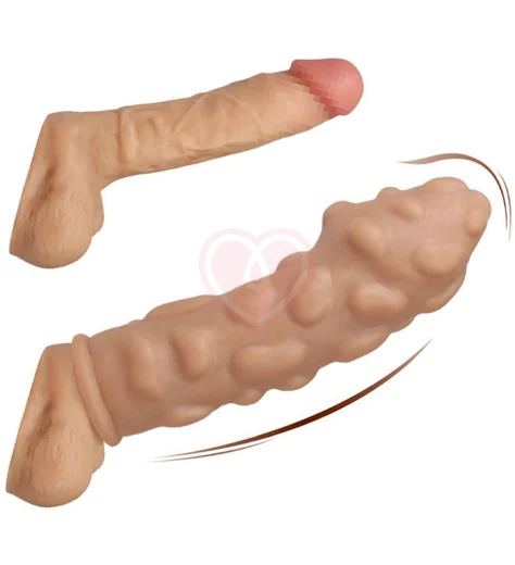 Стимулирующая насадка с крупными бугорками Kokos Extreme Sleeve ES011-M фото 2