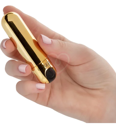 Вибропуля с чехлом для хранения Hideaway Bullet золотая фото 2