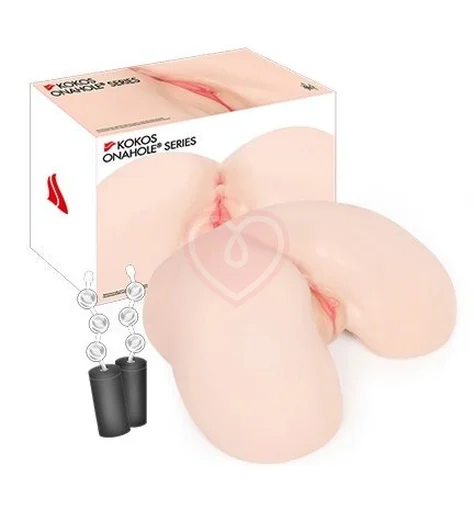 Мастурбатор вагина и анус Kokos Maria Onahole Real Hips с двойным слоем и вибрацией фото 5