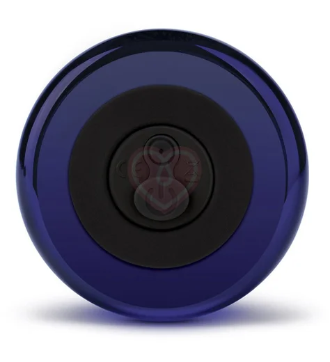 Стеклянный вибростимулятор простаты с пультом Glas Dotted Plug синий фото 5