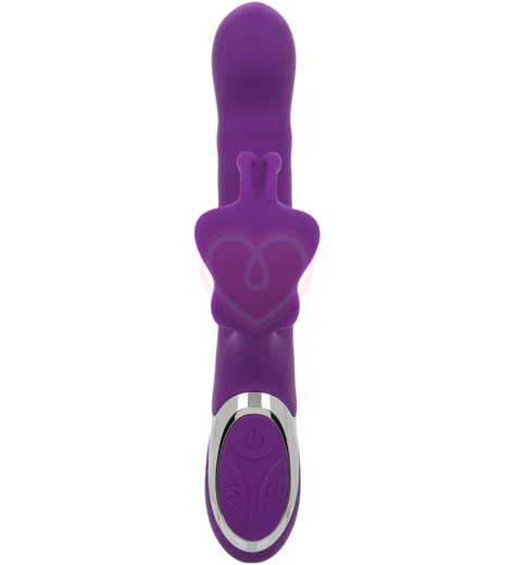 Вибратор-кролик Enchanted Flutter с бусинами фиолетовый фото 3