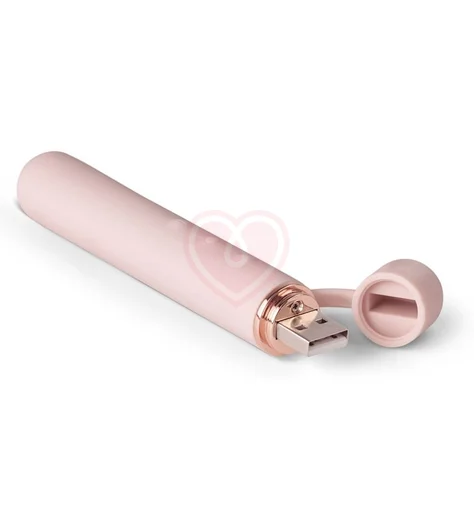 Силиконовый мини-вибратор с насадкой Le Wand Baton розовый фото 2