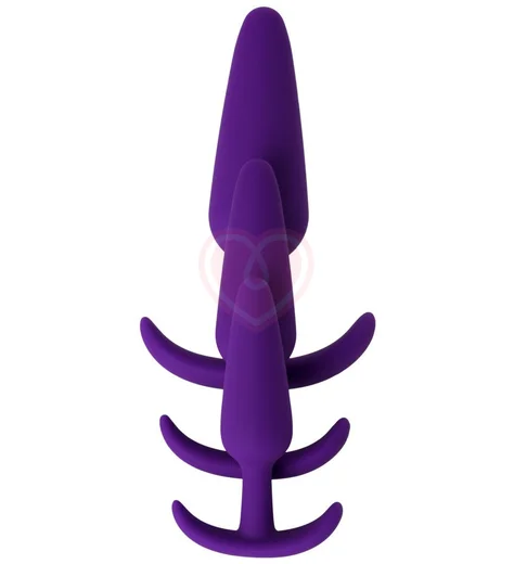 Набор из 3 анальных пробок ToyFa A-Toys фиолетовый фото 6