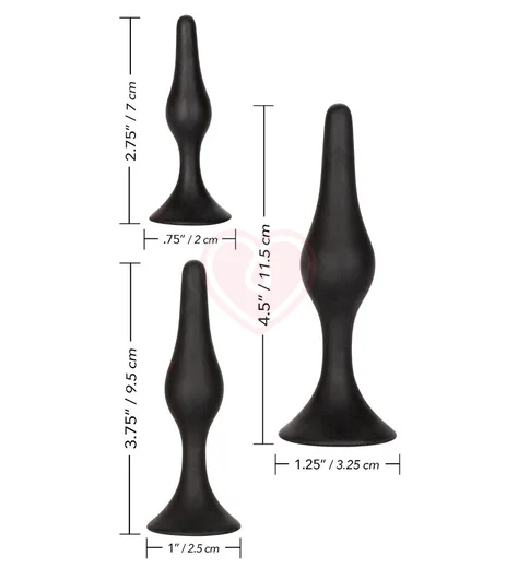 Набор из 3 анальных пробок Silicone Anal Starter Kit фото 3