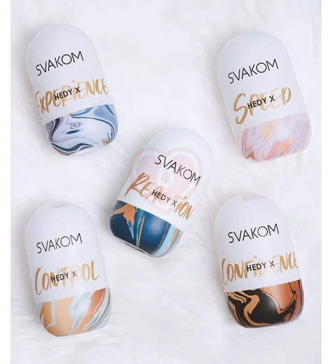 Набор из 5 мастурбаторов Svakom Hedy X с разным рельефом фото 4