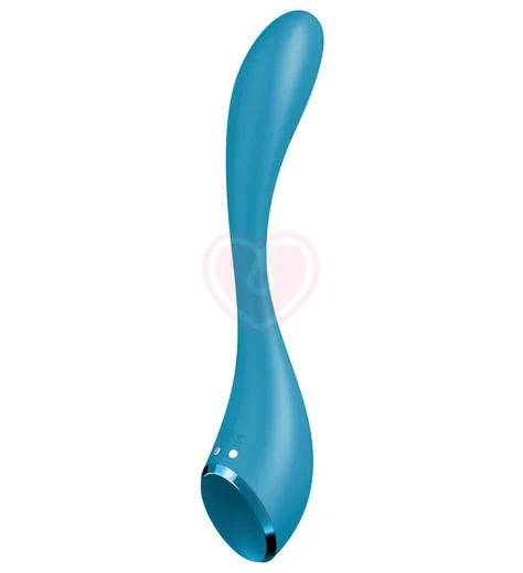 Гибкий вибратор Satisfyer G-Spot Flex 5+ с управлением от приложения голубой фото 4