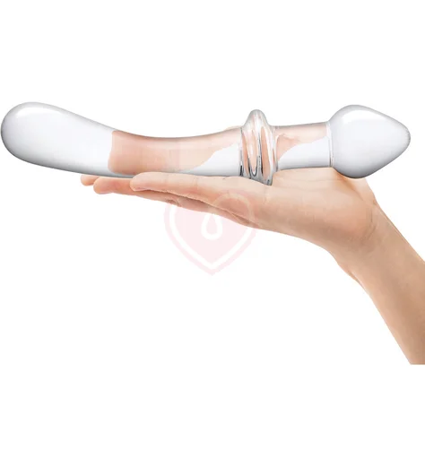 Двусторонний стеклянный фаллоимитатор Glas Classic Handblown фото 4