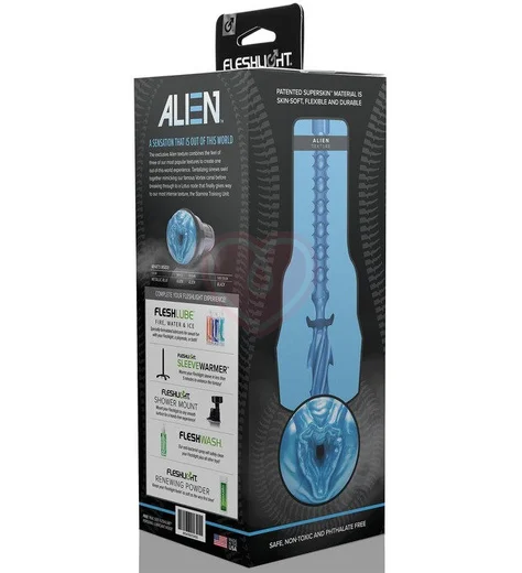 Мастурбатор вагина Fleshlight Freaks Alien Blue Metallic синий фото 6