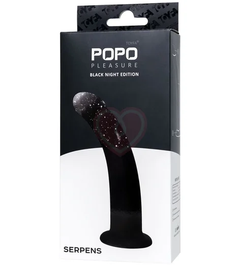 Анальный фаллоимитатор со стимуляцией простаты и зоны G Popo Pleasure by Toyfa Serpens S чёрный фото 5