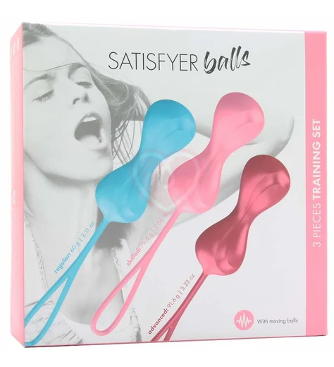 Набор из 3 вагинальных шариков со смещённым центром Satisfyer Balls Vibration фото 3