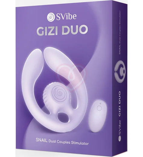 Двойной вибратор с дистанционным управлением SVibe Snail Gizi Duo лиловый фото 9
