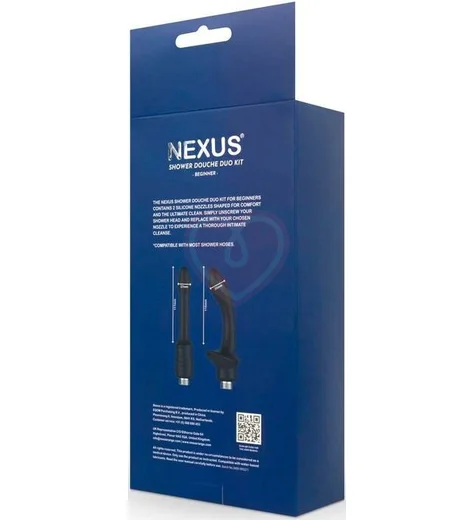 Набор из 2 насадок для анального душа Nexus Beginner чёрный фото 6