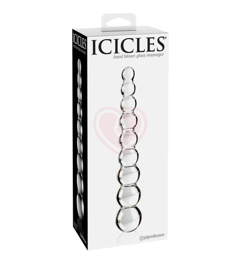 Стеклянный анальная ёлочка Icicles №2 прозрачная фото 2