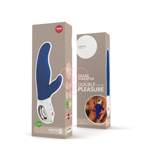 Вибратор со стимулятором клитора и точки A Fun Factory LADY Bi синий фото 4