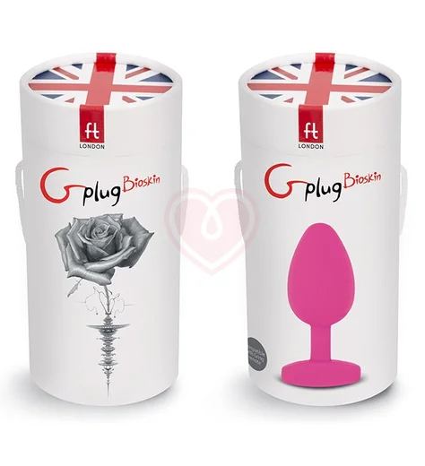 Анальная пробка с вибрацией Gvibe Gplug Bioskin розовая фото 2
