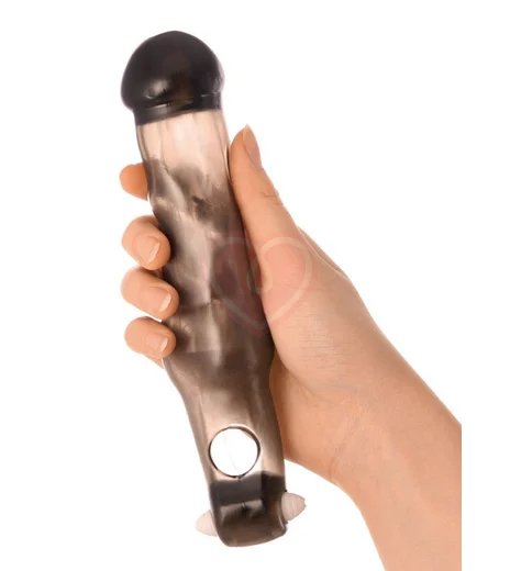 Насадка на пенис с кольцом ToyFa Xlover чёрная фото 4