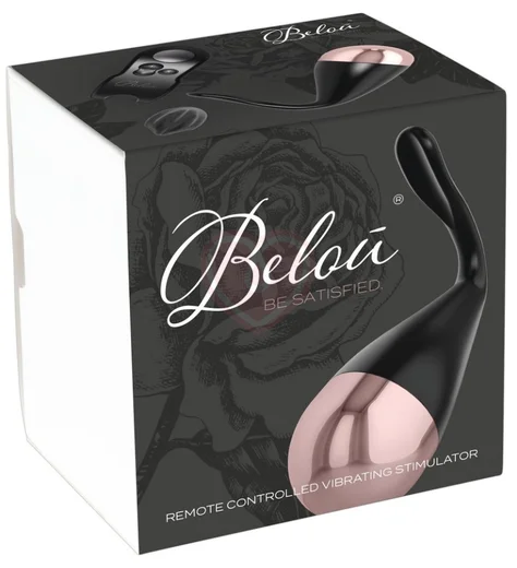Виброяйцо со стимулятором клитора и пультом управления Belou чёрный фото 6