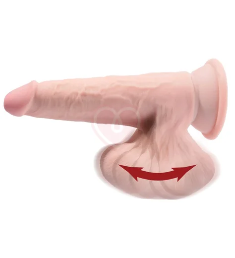 Фаллоимитатор с увеличенной мошонкой King Cock Plus 7 Triple Density 21,5 см фото 3