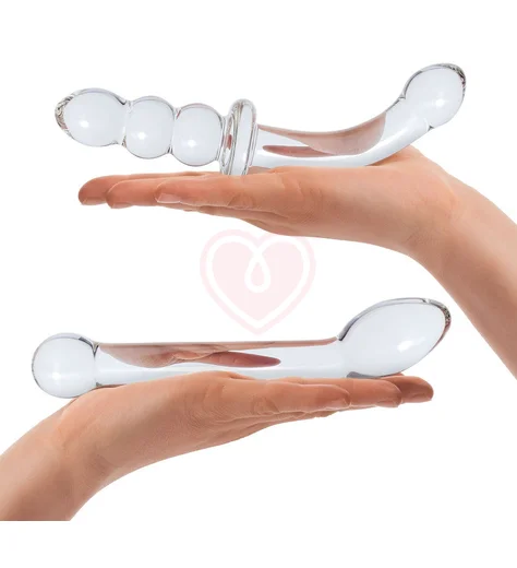 Набор из 2 стеклянных фаллоимитаторов Glas G-Spot Pleasure фото 3