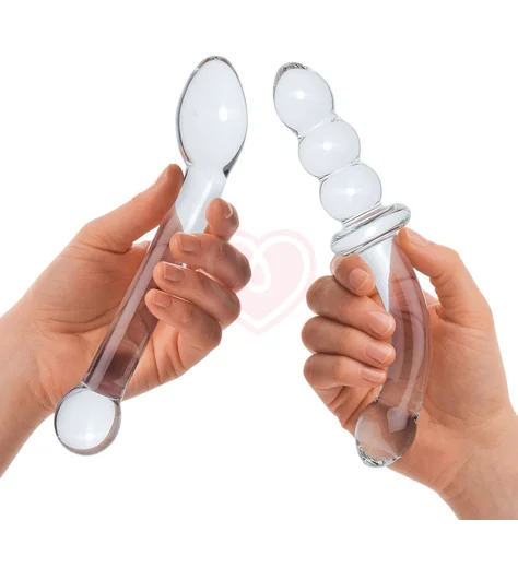 Набор из 2 стеклянных фаллоимитаторов Glas G-Spot Pleasure фото 4
