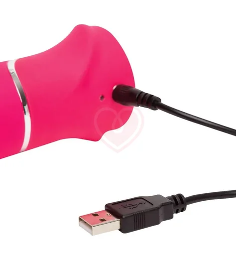 Вибратор с клиторальным стимулятором Happy Rabbit Thrusting Realistic розовый фото 4