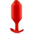 Утяжелённая анальная пробка для ношения b-Vibe Snug Plug 6 большая красная фото 3