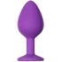 Средняя анальная пробка Emotions Cutie Medium фиолетовая с белым кристаллом фото 2
